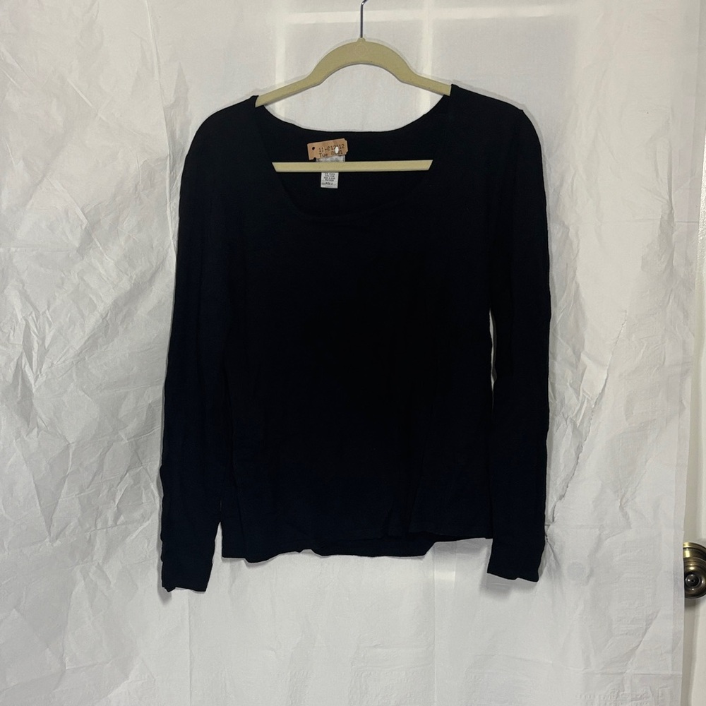 Chico's Elegant Black Long Sleeve Blouse